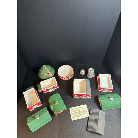 Figis Americana Barn Series 5pc Set 1992–1996 w/ Insert - Picture 5 of 10